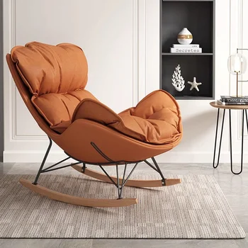 נוחה בקומה כסא נדנדה בעיצוב מודרני עצלן עיצוב מתקפל ספה כסא קריאת משחק נוח טרקלינים ריהוט הסלון.